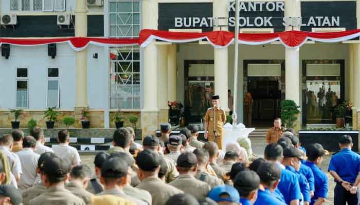 Semarakkan HUT RI, Pemkab Solok Selatan Ajak Masyarakat Kibarkan Bendera Merah Putih