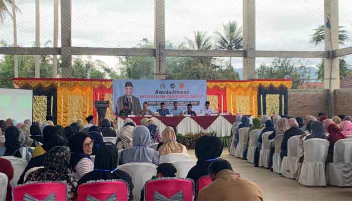 Ade Rezki Pratama bersama BGN Sosialisasikan Program Makan Bergizi Gratis di Panampuang Agam