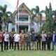 Forkopimda Kabupaten Asahan menerima aspirasi mahasiswa yang tergabung dalam kelompok Cipayung Plus pada aksi damai di Gedung DPRD setempat