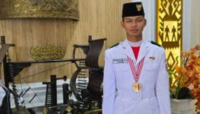 Anggota Paskibraka dari Way Kanan Tampil di Acara Trans TV 1 Muhammad Ghaalib Al Ghifari