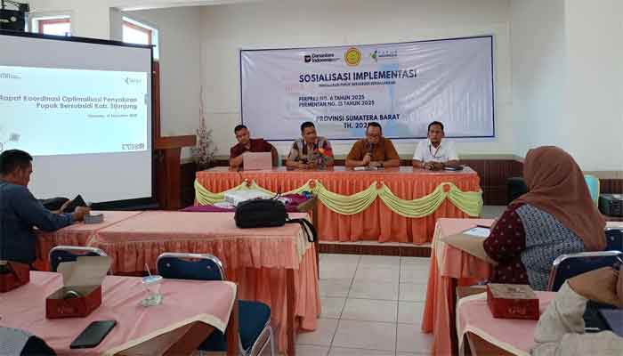 PT Pupuk Indonesia Sosialisasikan Regulasi Baru Tata Kelola Pupuk Bersubsidi di Kabupaten Sijunjung