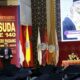Direktur Kelembagaan Ditjen Dikti Kemdiktisaintek, Prof. Mukhamad Najib sampaikan sambutan dalam Wisuda UNP ke-140