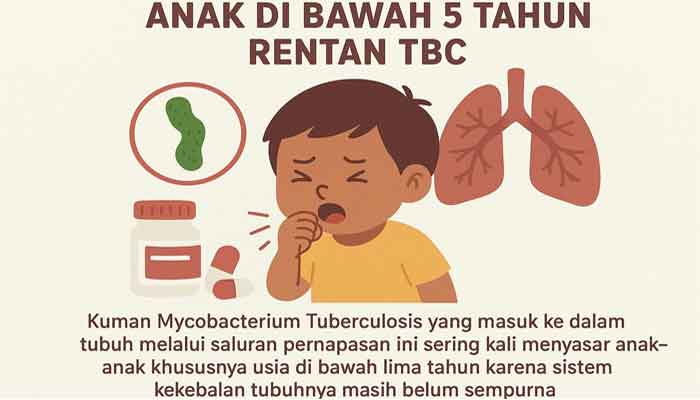 Ilustrasi Anak di Bawah 5 Tahun Rentan TBC