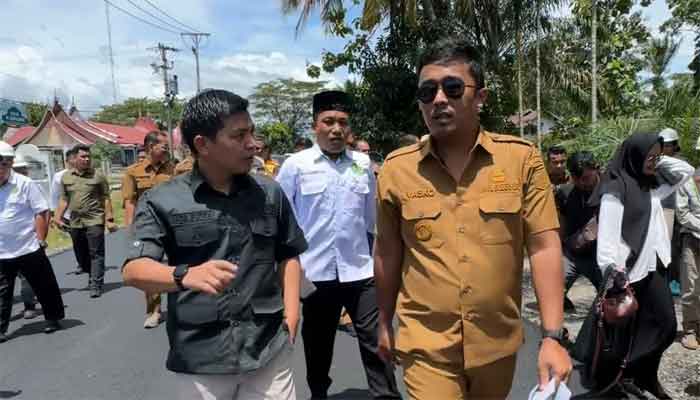 Wagub Sumbar, Vasko Ruseimy tinjau jalan di Maligi, Pasaman Barat