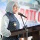 Bupati Way Kanan Ayu Asalasiyah saat membuka Kejuaraan Pencak Silat Bupati Cup