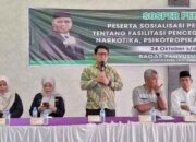 Sosialisasi Perda, Bagas Panyusunan Nasution Ajak Masyarakat Talawi Bersatu Perangi Narkoba