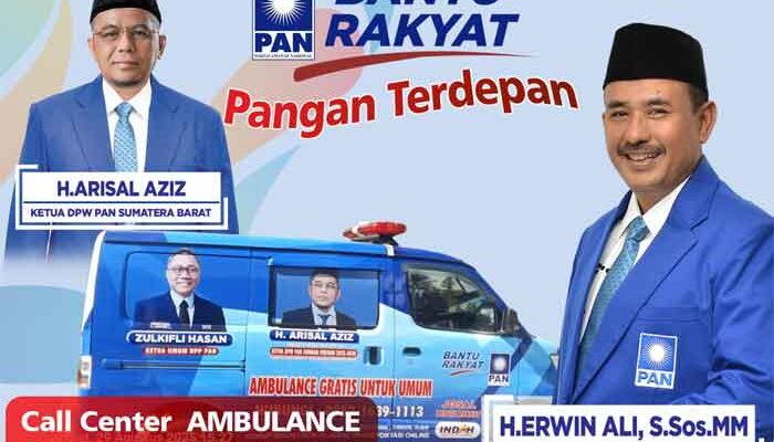 Ambulans Gratis PAN Siap Melayani Masyarakat Solok Selatan
