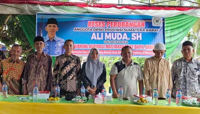 Anggota DPRD Sumbar, Ali Muda Serap Aspirasi Warga Rambahan Baru, Nagari Tanjung Betung Utara, Kecamatan Rao Selatan, Kabupaten Pasaman
