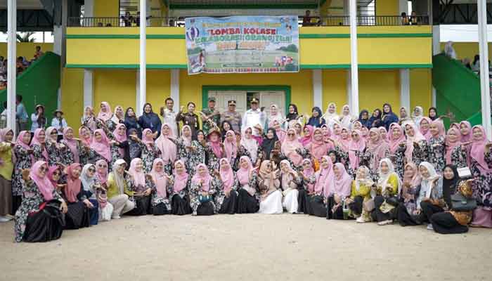 Lomba Kolase Menempel Kolaborasi Orang Tua dan Anak tingkat TK se-Kabupaten Solok Selatan di GOR Rimbo Tangah Lubuk Gadang, Kecamatan Sangir