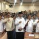 Gubernur Sumbar, Mahyeldi Ansharullah saat Pembinaan Karakter Siswa Program ADEM 3T Tahun 2025 di Edotel Bundo Kandung SMKN 9 Padang