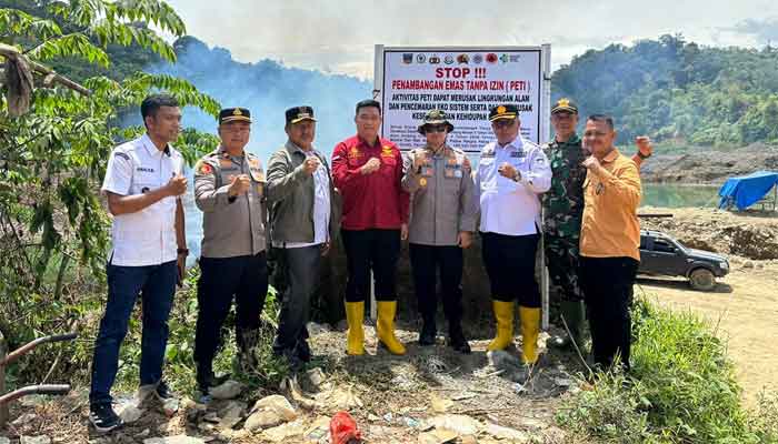Kapolres Solok Selatan Pimpin Operasi Gabungan Penutupan Tambang Ilegal di Lubuk Ulang Aling Selatan
