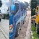 Kecelakaan lalu lintas Truk dan Bus Danau Raya Ibu Tabrakan di Talang Solok