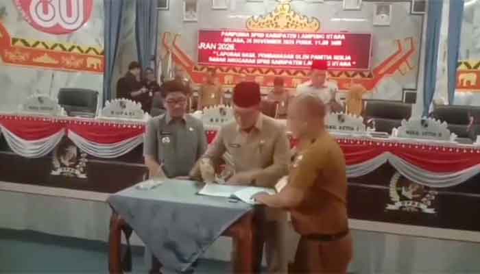 DPRD Lampung Utara Gelar Rapat Paripurna Pengesahan Propemperda TA 2026