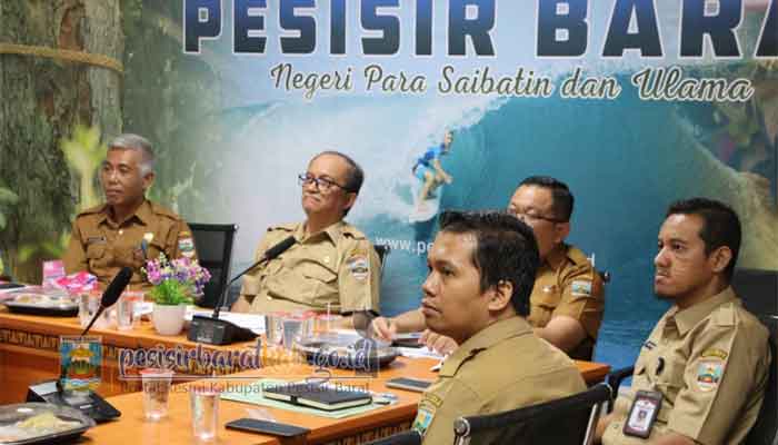 Pemkab Pesisir Barat Ikuti Rakor Pengendalian Inflasi dengan Kemendagri