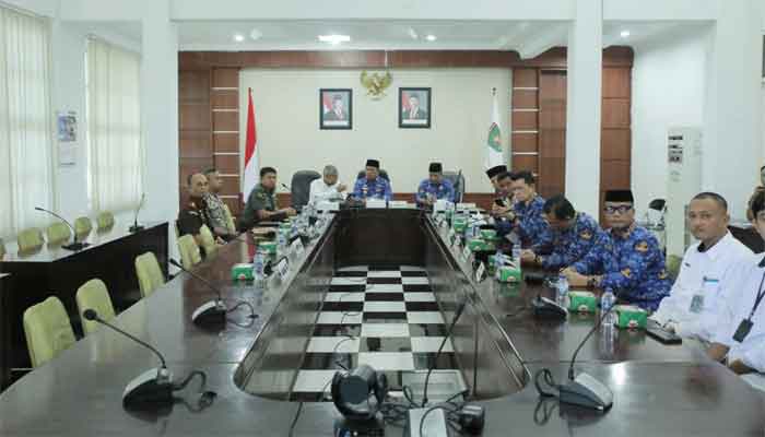 Forkopimda Kabupaten Asahan mengikuti Rapat Koordinasi Nasional antisipasi Nataru secara virtual