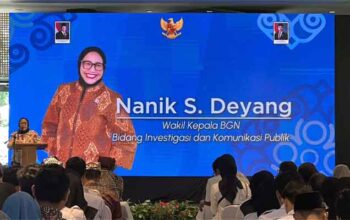 BGN: Pihak Sekolah Boleh Menolak Program MBG 4 Wakil Kepala BGN bidang Komunikasi Publik dan Investigasi, Nanik Sudaryati Deyang dalam acara Koordinasi dan Evaluasi bersama Forkompimda, Kasatpel, Yayasan, Mitra, Korwil, dan seluruh Kepala SPPG se Kabupaten Banyuwangi di Kota Banyuwangi, Jawa Timur