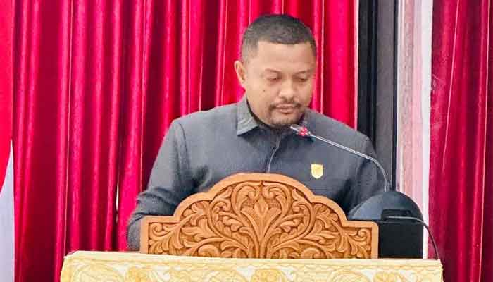 Boy Sandi sampaikan pandangan umum Fraksi Golkar terhadap Nota Penjelasan Wali Kota Payakumbuh atas empat Rancangan Peraturan Daerah (Ranperda) Tahun 2026