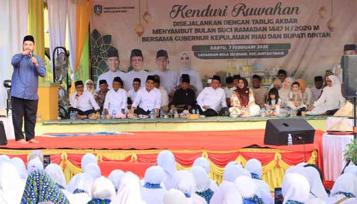 Gubernur Kepri Hadiri Kenduri Ruwahan dan Tablig Akbar Sambut Ramadan 1447 H di Bintan Timur