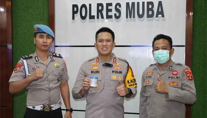 Wujudkan Bersih dan Bebas dari Narkoba, Pejabat Utama Polres Muba Ikuti Tes Urine
