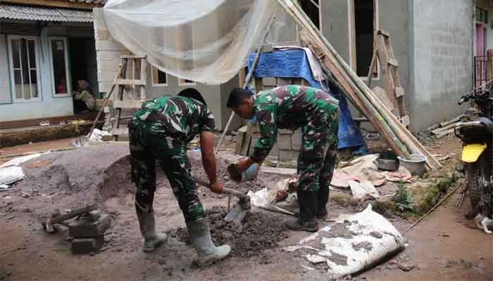 Progres Pembangunan Rumah Lis Capai 78 Persen dalam TMMD ke-127 Kodim 0624/Kabupaten Bandung