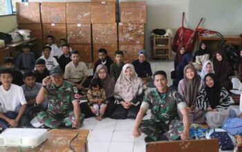 Satgas TMMD ke-127 Paparkan Materi Wasbang, Disiplin, Anti-Bullying dan PHBS kepada Siswa SMKN 1 Rancabali