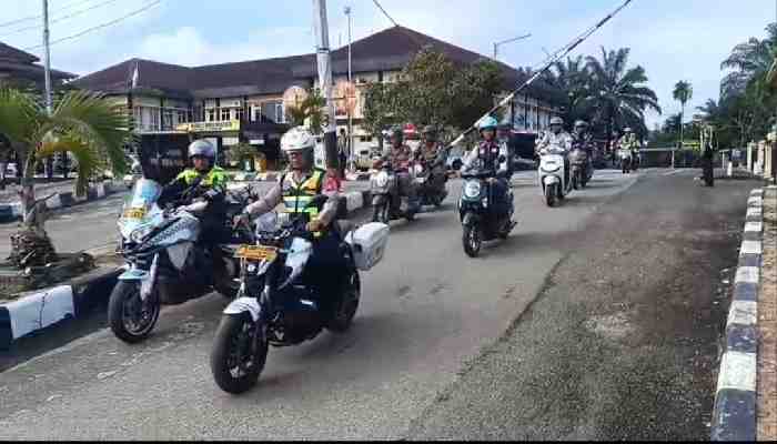 Polres Dharmasraya Gelar Patroli Gabungan Skala Besar