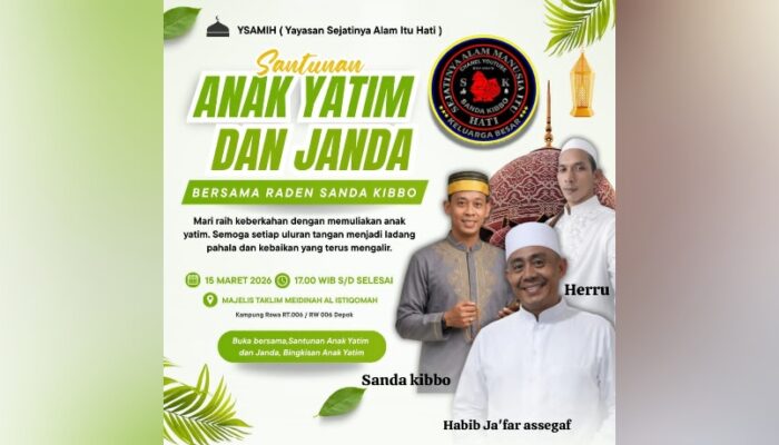 Berkah Ramadan, Raden Sanda Kibbo Santuni Anak Yatim dan Janda di Majlis Ta’lim Meydina Al Istiqomah