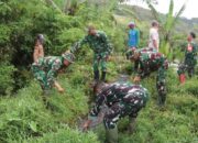 Satgas TMMD ke-127 Persiapkan Lokasi Pembangunan Bak Penampungan Air Bersih dan Pipa di Cipelah