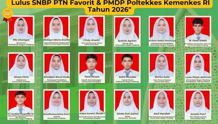 Luar Biasa! 28 Siswa MAN Kota Sawahlunto Lulus SNBP Perguruan Tinggi Favorit