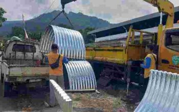 Material Armco Jembatan Garuda TMMD Reguler ke-128 Kodim 0702/Purbalingga