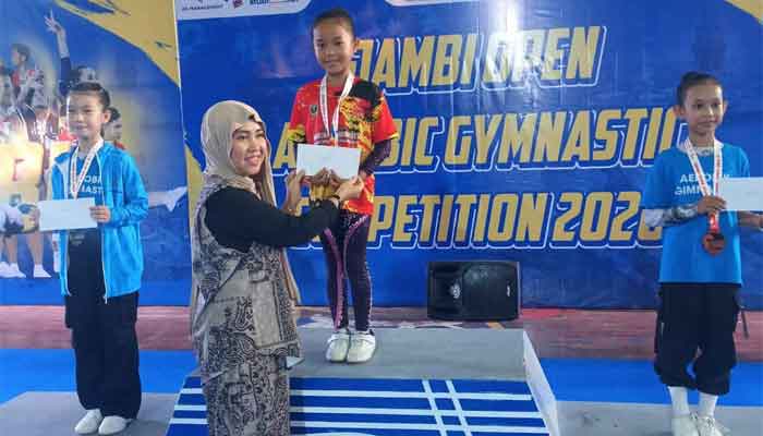 Atlet Payakumbuh Dominasi Medali Emas di Kejurnas Aerobic Gymnastics Jambi 2026