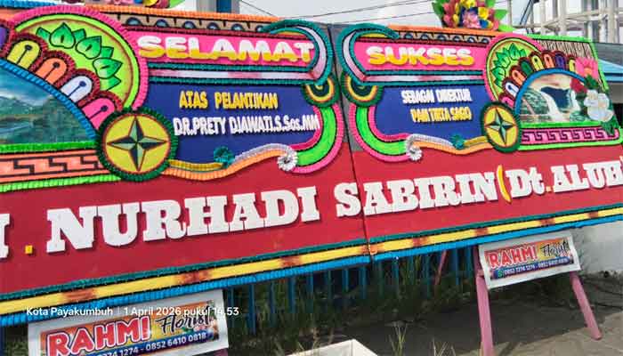 Papan Bunga Pelantikan Direktur Air Minum Tirta Sago Payakumbuh