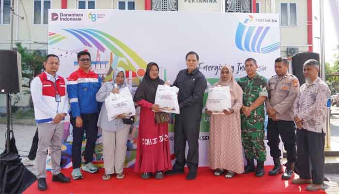Pertamina Patra Niaga Regional Sumbagut Salurkan 1.000 Paket Sembako Melalui Pasar Murah di Lhokseumawe
