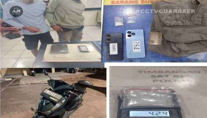 Satresnarkoba Polres Musi Banyuasin Amankan 2 Tersangka Narkotika di Kecamatan Sekayu