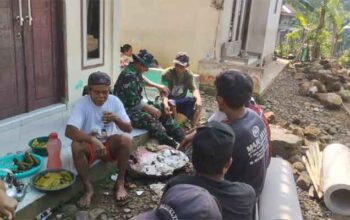 Serka Indra Hadir Jaga Kesehatan Warga di Lokasi TMMD ke-128