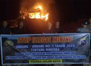 Tim Gabungan Polres Solok Kota Gerebek Tambang Emas Ilegal di Nagari Sibarambang