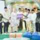 Tim I Safari Ramadan yang dipimpin Bupati Dharmasraya, Annisa Suci Ramadhani serahkan bantuan kepada pengurus Masjid Besar Babussalam, Nagari IV Koto, Kecamatan Pulau Punjung