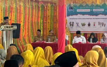 Wakil Bupati Solok H. Candra berikan sambutan saat sosialisasi ancaman Pekat di MTsN 7 Solok Tanjung Balik