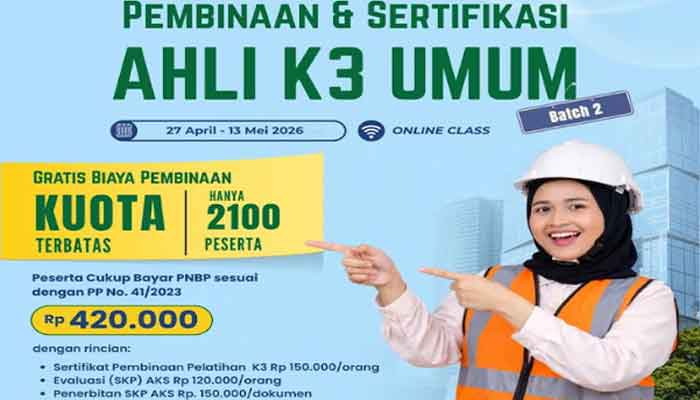 Kemnaker adakan Pelatihan Ahli K3 Umum batch 2
