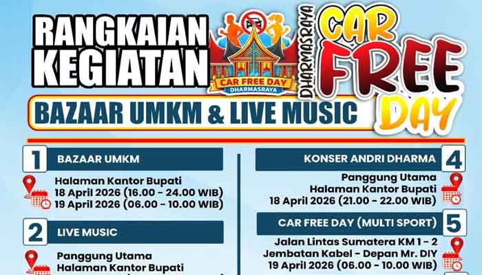 Rangkaian acara Car Free Day Dharmasraya