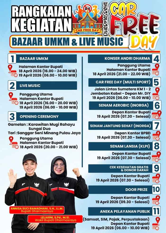 Rangkaian acara Car Free Day Dharmasraya