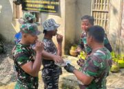 Camilan Sederhana Menjadi Pengusir Lelah Satgas TMMD ke-128 di Desa Krangean