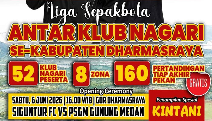 DCL 2026 Siap Mengguncang Dharmasraya, 52 Klub Nagari Perebutkan Gelar Bergengsi