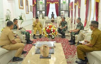 Gubernur Sumbar, Mahyeldi Ansharullah terima audiensi jajaran Kodim 0312 Padang di Istana Gubernuran
