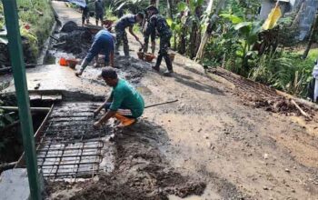 Pembangunan Jembatan TMMD ke-128 Buka Jalan Kemajuan bagi Desa Krangean