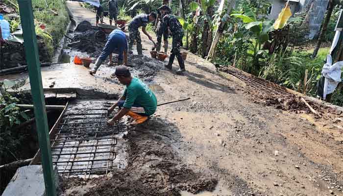 Pembangunan Jembatan TMMD ke-128 Buka Jalan Kemajuan bagi Desa Krangean