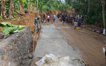 Wujud Pembangunan TMMD ke-128 di Desa Krangean Mulai Terlihat