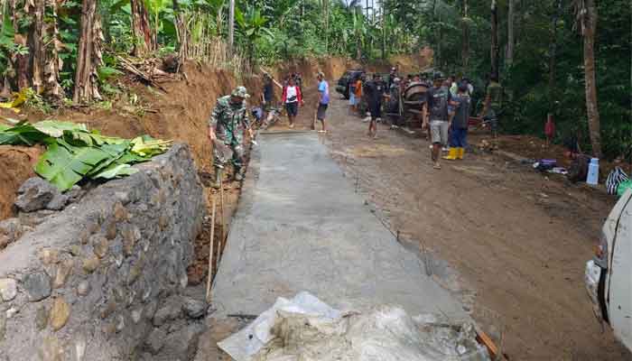 Wujud Pembangunan TMMD ke-128 di Desa Krangean Mulai Terlihat