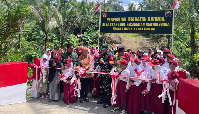 Jembatan Garuda TMMD ke-128 Diresmikan, Warga Krangean Kini Nikmati Akses Lebih Mudah