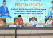 Wakil Menteri Kesehatan, Benjamin Paulus Octavianus hadiri Rakor Percepatan Eliminasi TBC Provinsi Sumbar, di Auditorium Gubernuran